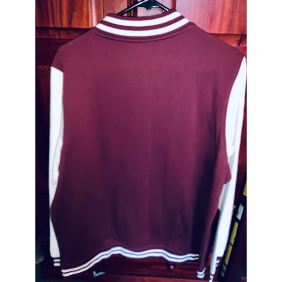 WOMENS VARSITY WOOL BOMBER JACKET - Picture 2 of 2